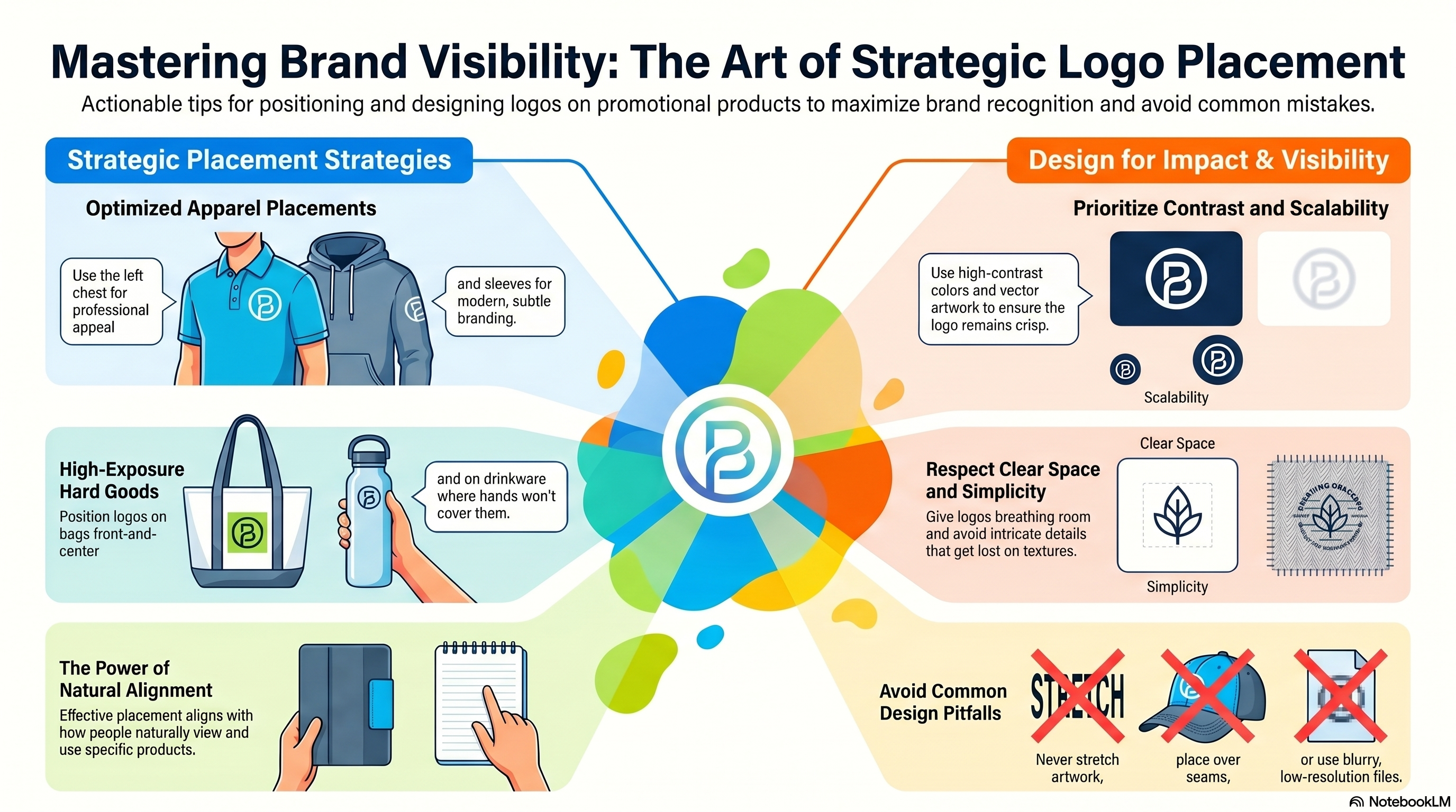 The Art of Strategic Logo Placement Infographic